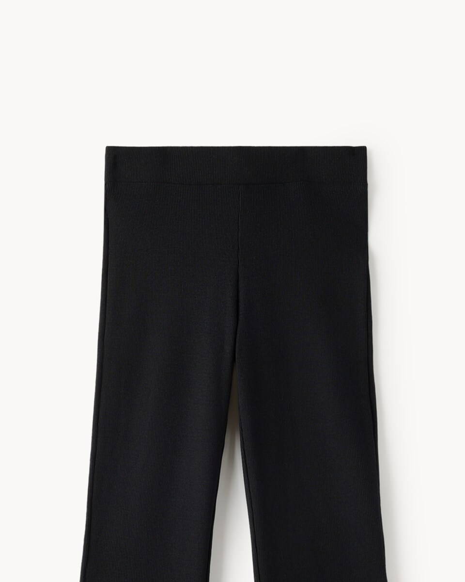 image 1 of F&F Girls 5-Pack Cotton Rich Flared Leggings in Black