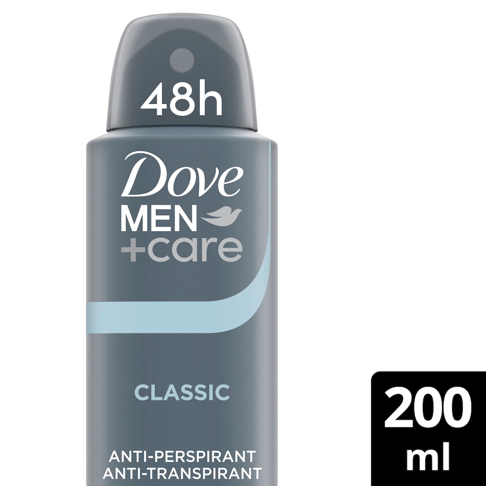 image 1 of Dove Men+Care Classic 48h Antiperspirant Deodorant 200ml