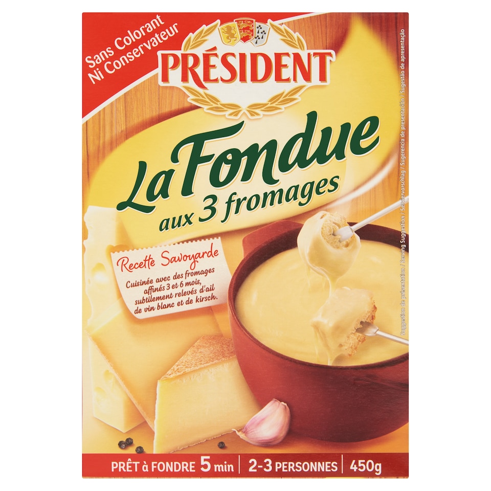 Président 3 sajtos fondü 450 g  1. kép