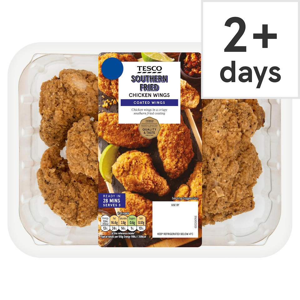 Tesco Southern Fried Chicken Wings 500g