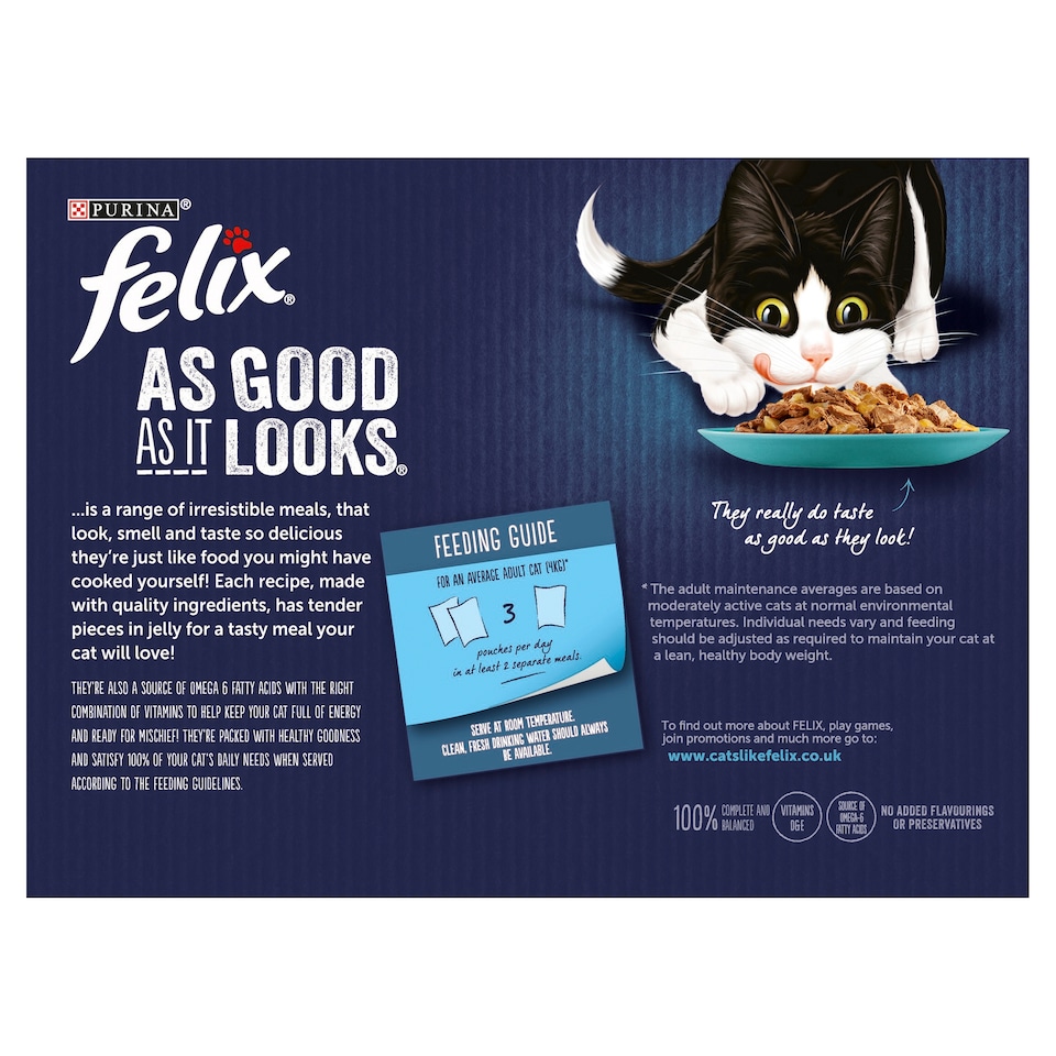 image 1 of Felix As Good As It Looks Cat Food Ocean Feasts 12X100g