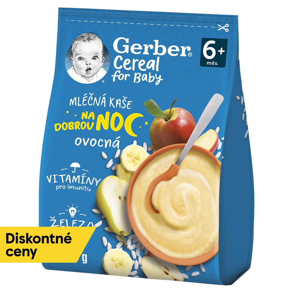 obrázok 1 z GERBER Cereal mliečna kaša ovocná Dobrú noc 230 g