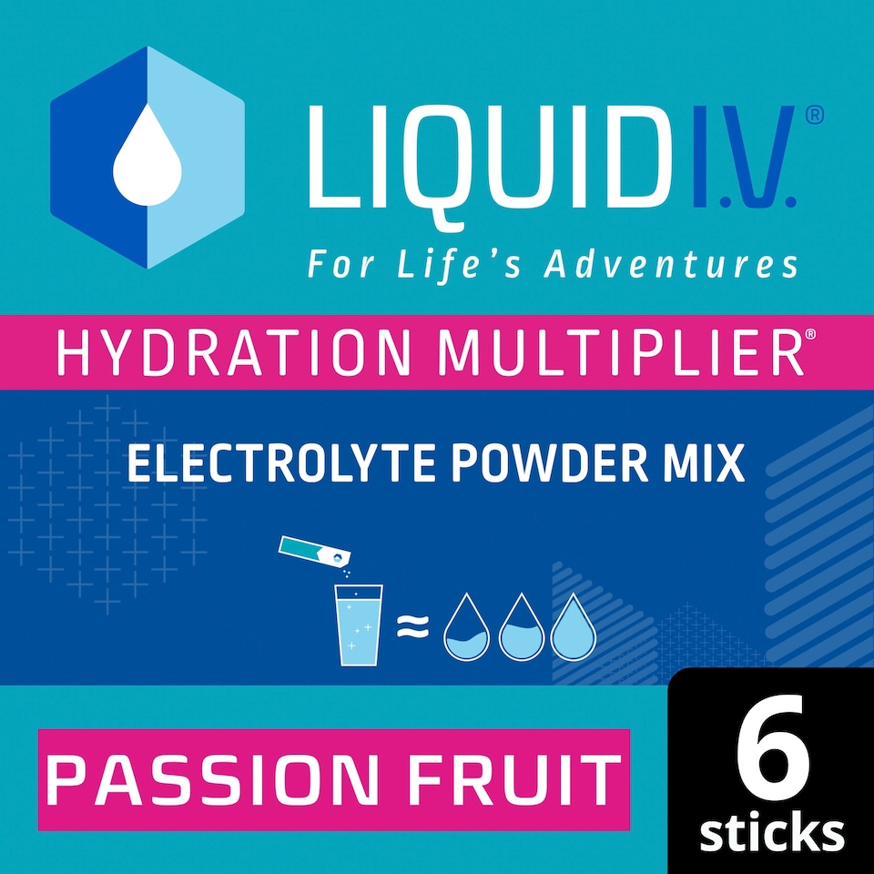image 1 of Liquid I.V. Hydration Multiplier Electrolyte Powder Mix Passion Fruit 6x16g