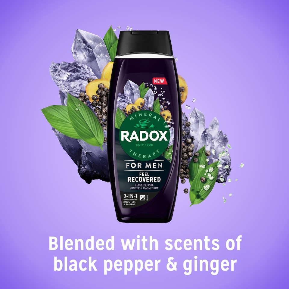 image 1 of Radox For Men Feel Recovered 2in1 Shower Gel & Shampoo 450ml