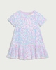 image 4 of F&F Girls Sequin Short Sleeved Dress in Lilac