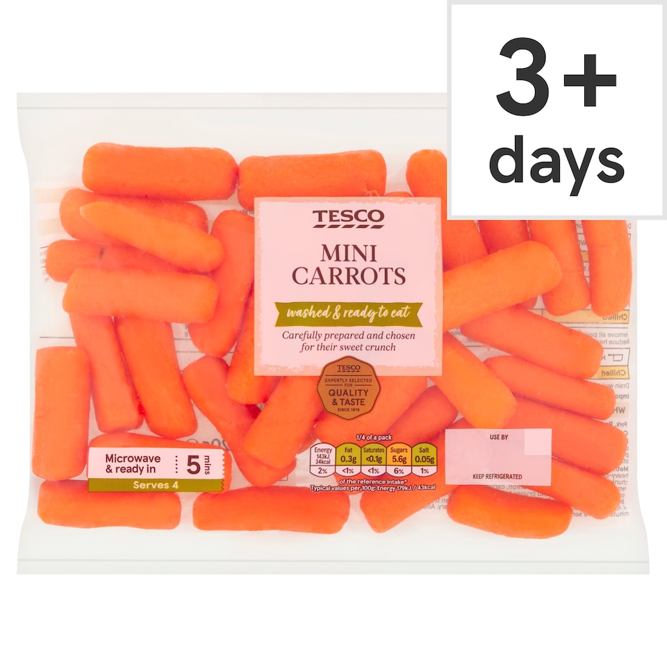 Tesco Mini Carrots 320G