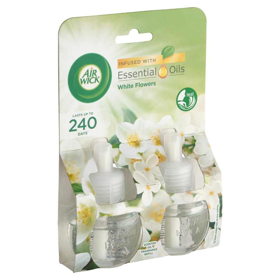 Air Wick Fehér virágok elektromos utántöltő légfrissítő készülékhez 2 x 19 ml