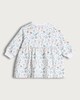image 2 of F&F Baby Cotton Rich Floral Print Long Sleeved Sweater Dress in Cream