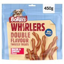 Bakers Whirlers Bacon & Cheese Flavour Treats 450G