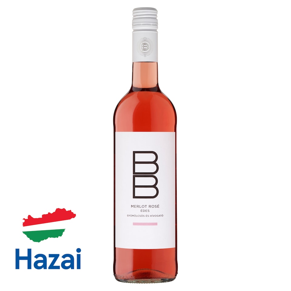 BB Dunántúli Merlot Rosé édes rosébor 11,5% 0,75 l