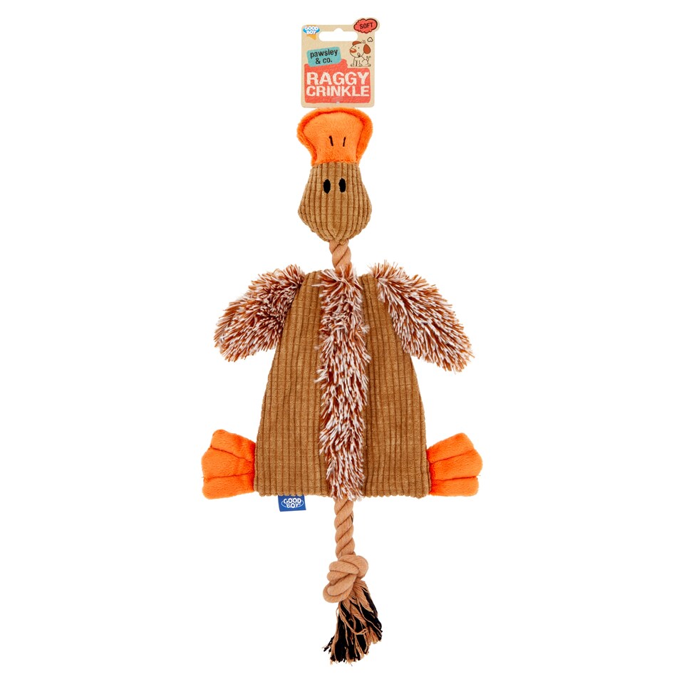 Goodboy Raggy Crinkle Duck Dog Toy