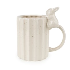 Candlelight Rabbit Handle Rib Mug