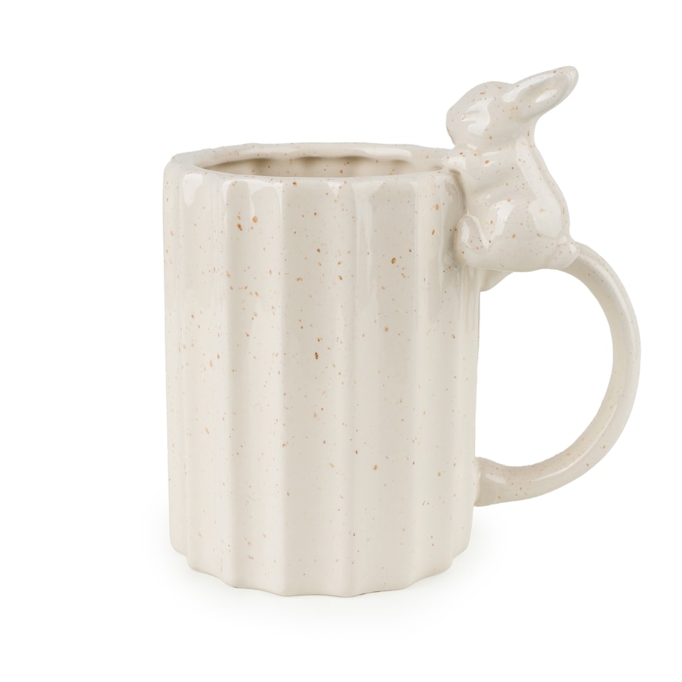 Candlelight Rabbit Handle Rib Mug