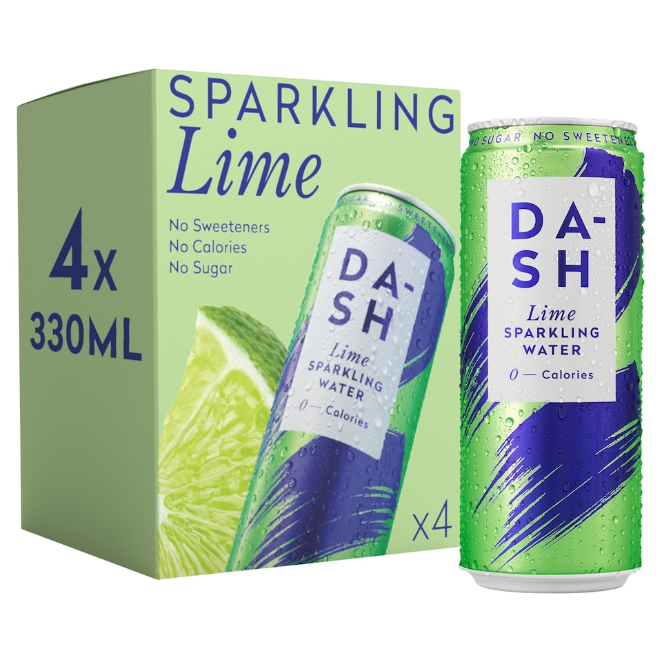 image 1 of Dash Lime Sparkling Water 4 x 330ml