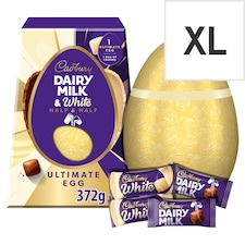 Cadbury Dairy Milk and White Chocolate Easter Egg 372g