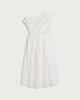 image 4 of F&F Draped Midi Dress in Cream