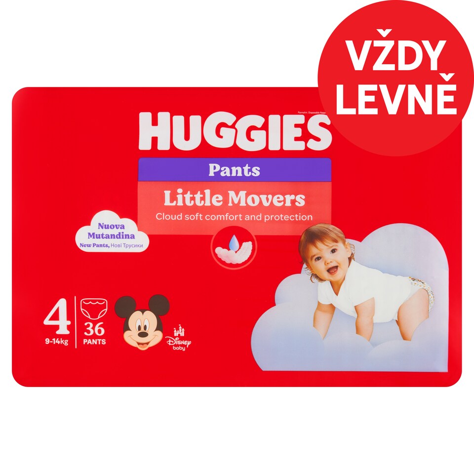 image 1 of Huggies Little Movers Pants Size 4 Children 9-14kg 36 pcs