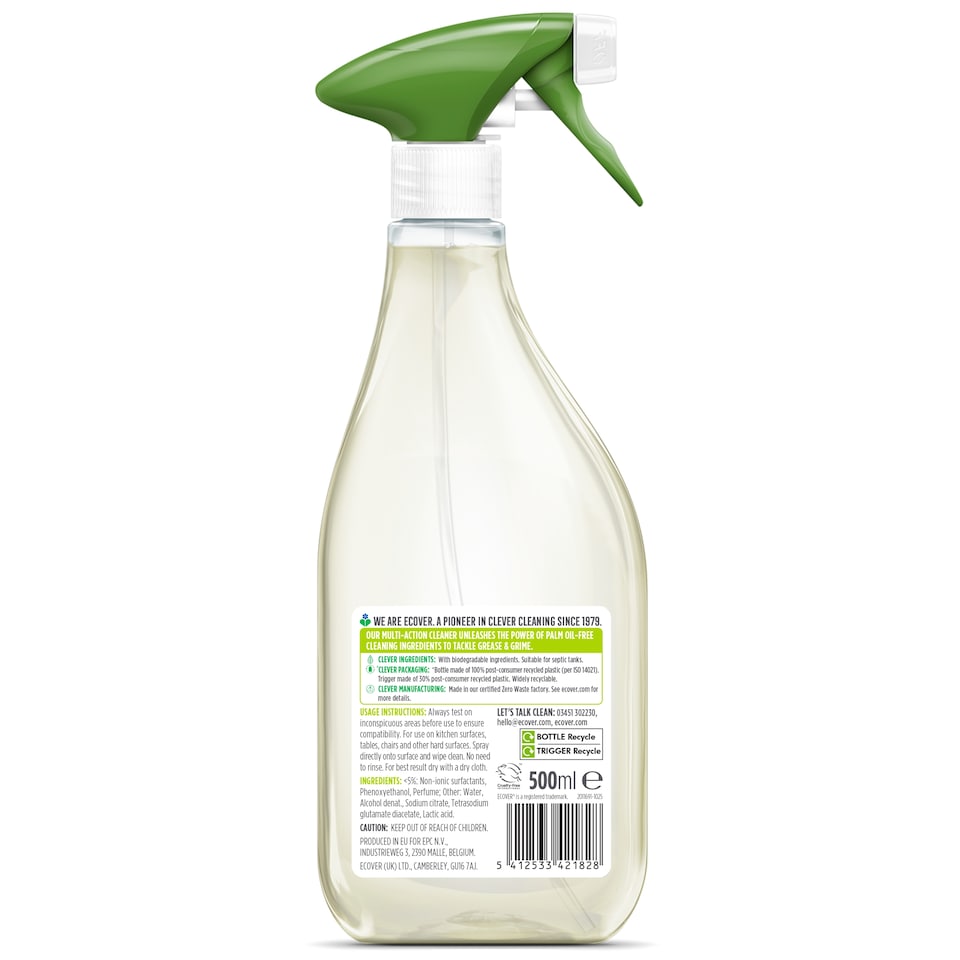 image 1 of Ecover Multiaction Surface Cleaner Orange Lemongrass 500Ml