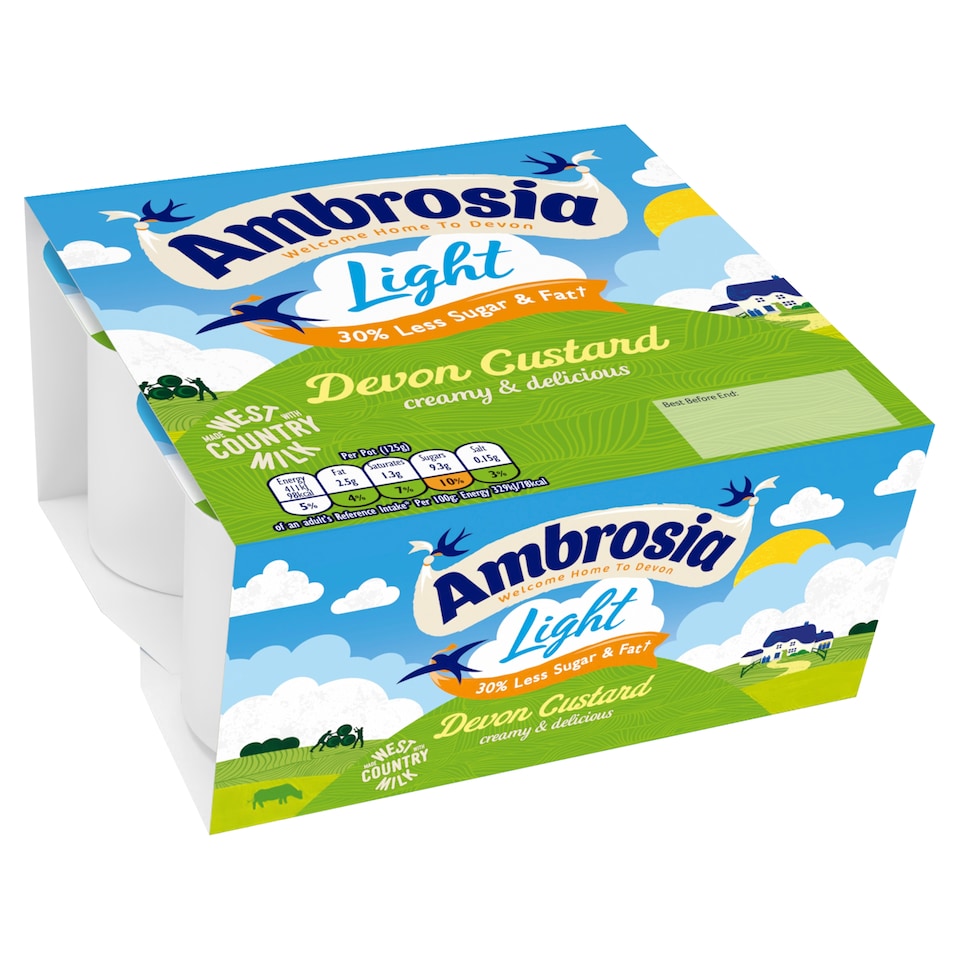 image 1 of Ambrosia Low Fat Custard 4 X 125G
