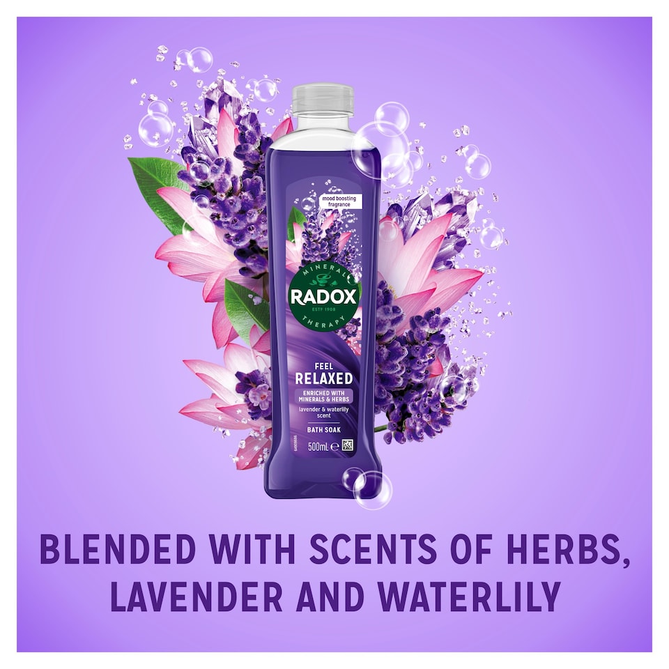 image 1 of Radox Feel Relaxed Lavender Bath Soak Bubble Bath 500ml