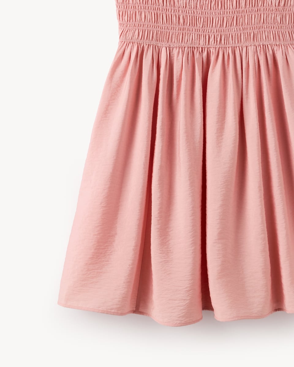 image 1 of F&F Shirred Sleeveless Mini Dress in Pink