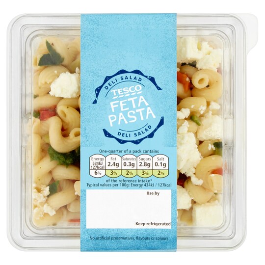 Tesco Mediterranean Feta Pasta Salad 400G Tesco Groceries