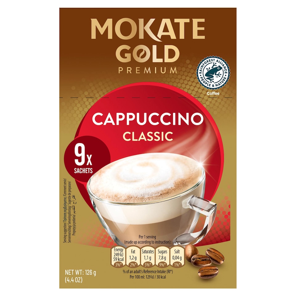 Mokate Gold Premium Cappuccino Classic 9 Sachets 126g