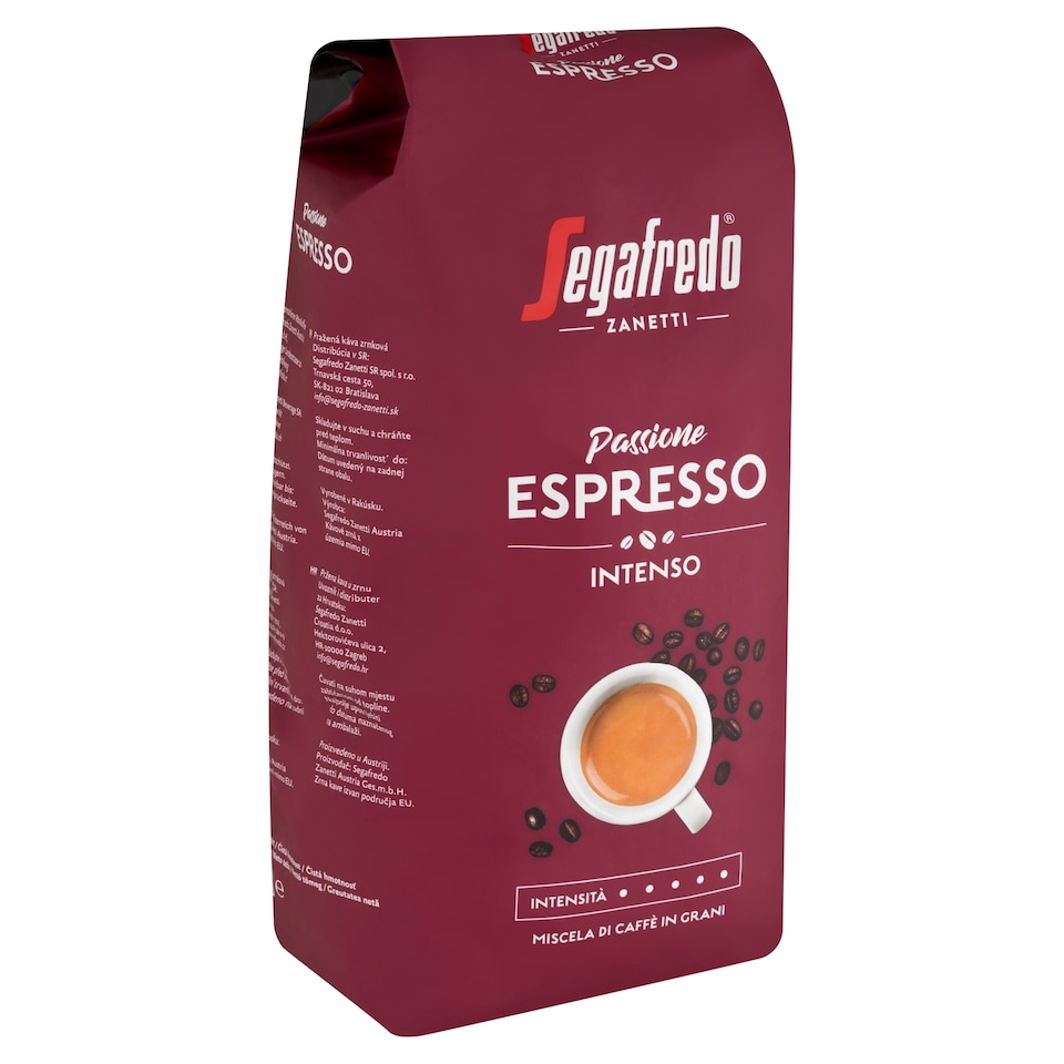 Segafredo Zanetti Passione Espresso Intenso szemes pörkölt kávé 1000 g  1. kép