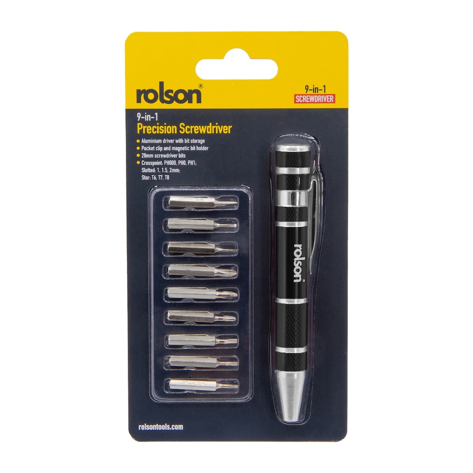 Rolson 9 in 1 Precision Screwdriver