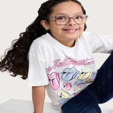 The Rolling Stones Print Pure Cotton T-Shirt in White