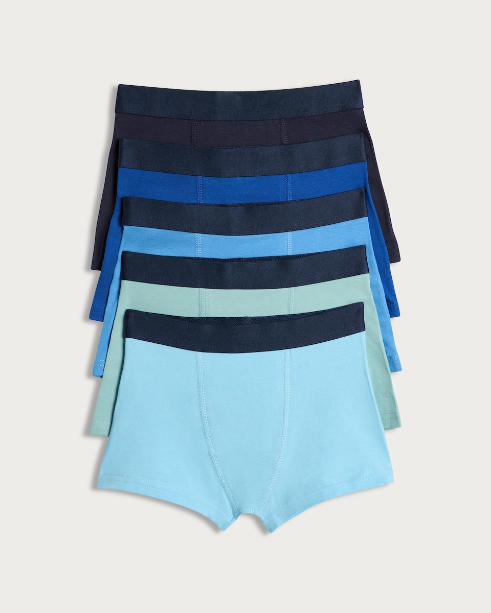 image 1 of F&F Boys 5-Pack Cotton Rich Trunks in Multi