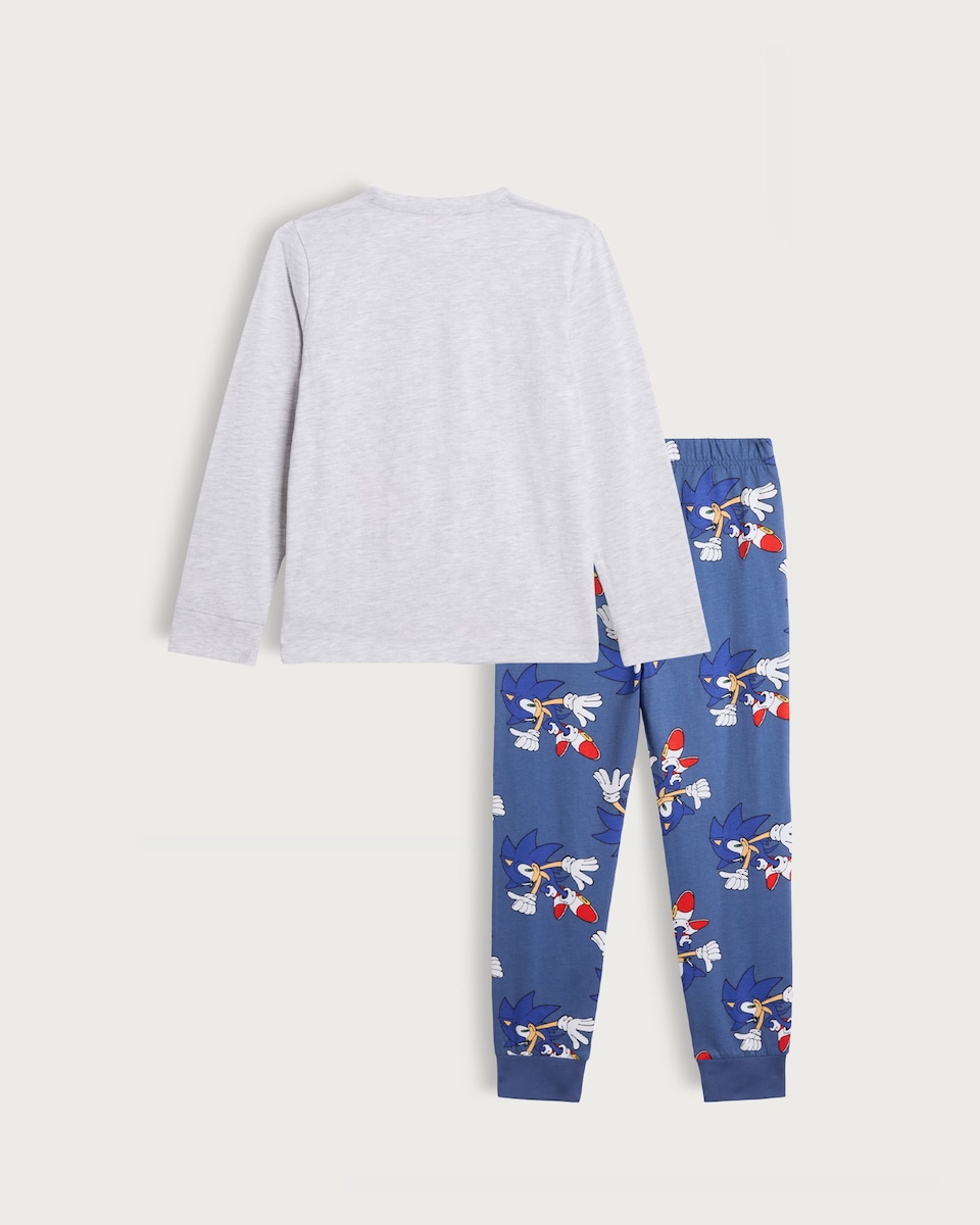 image 1 of Sonic the Hedgehog Cotton Rich Pyjama Set in Multi