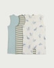 image 2 of F&F Baby 3-Pack Whale Print Sleeveless Rompers in Multi