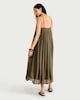 image 3 of F&F Embellished Strappy Midi Dress in Khaki