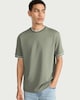 image 1 of F&F Tipped Short Sleeved Relaxed Fit T-Shirt in Green