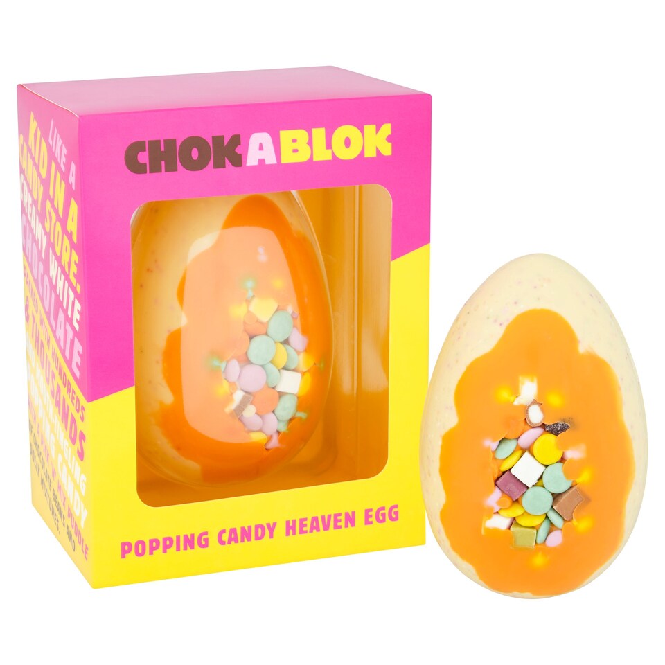 image 1 of Tesco Chokablok Easter Popping Candy Heaven Egg 300G