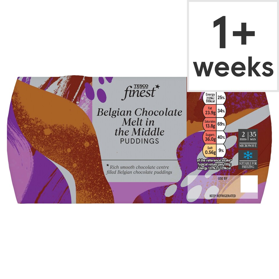 Tesco Finest Melt in the Middle Chocolate Fondants 2 Pack 310g