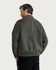 image 3 of The F&F Edit Faux Suede Zip Up Bomber Jacket in Khaki