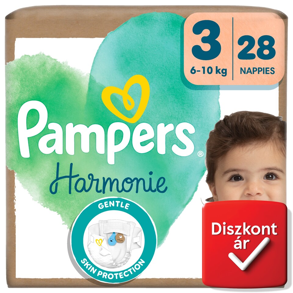 Pampers Harmonie Pelenka, Méret: 3, 28 Pelenka, 6kg-10kg  1. kép
