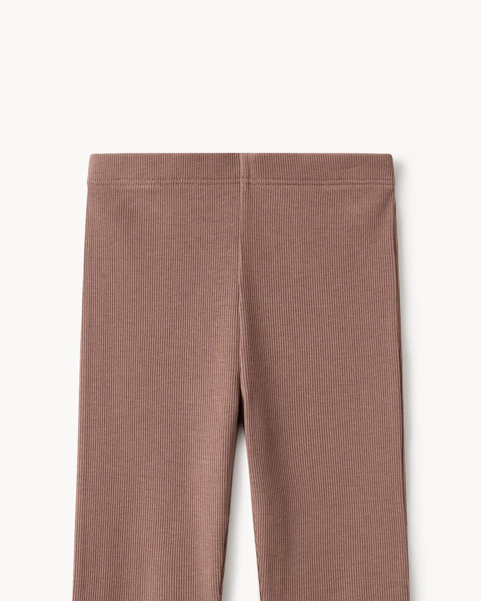 image 1 of F&F Girls 2-Pack Cotton Rich Animal Print Flared Leggings in Multi Brown