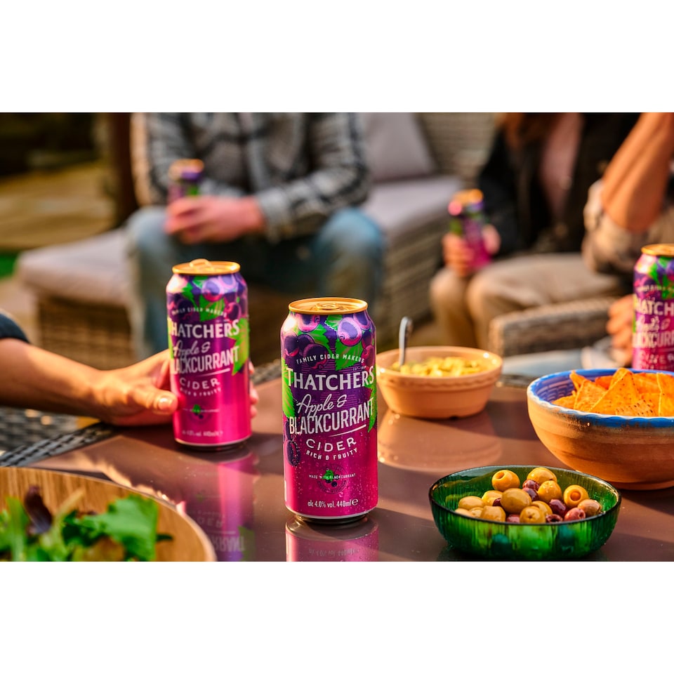 image 1 of Thatchers Apple & Blackcurrant Cider 4 x 440ml