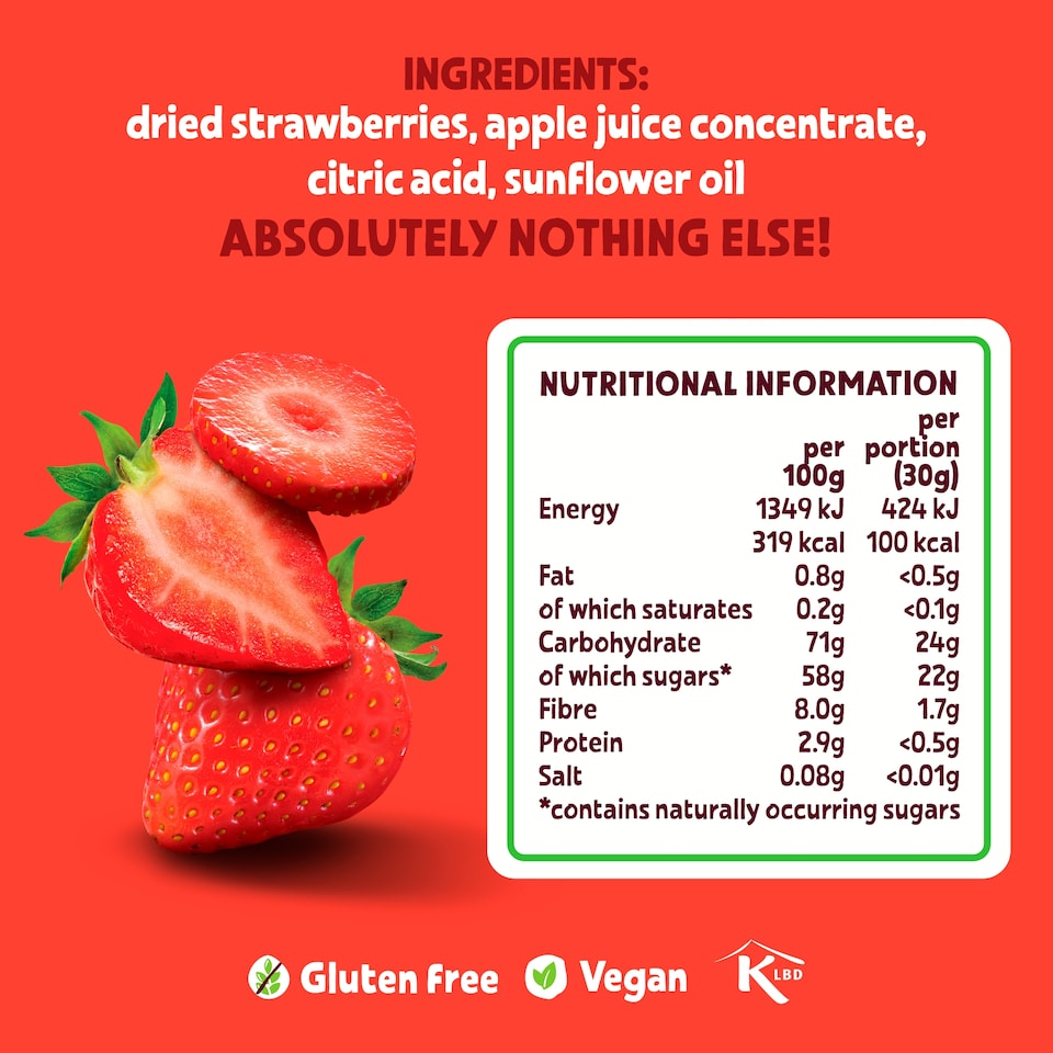 image 1 of BEAR Fruit Dried Strawberries 90g