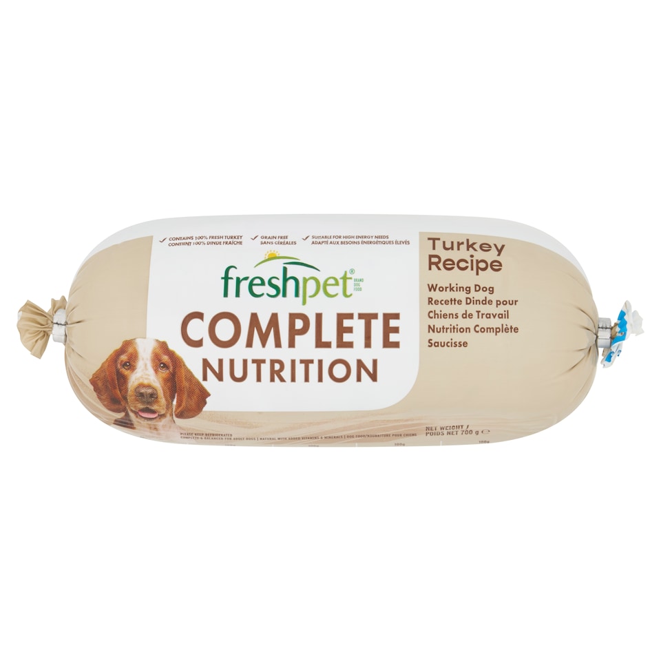 image 1 of Freshpet Complete Nutrition Grain Free Turkey Fresh Dog Food Roll 700g