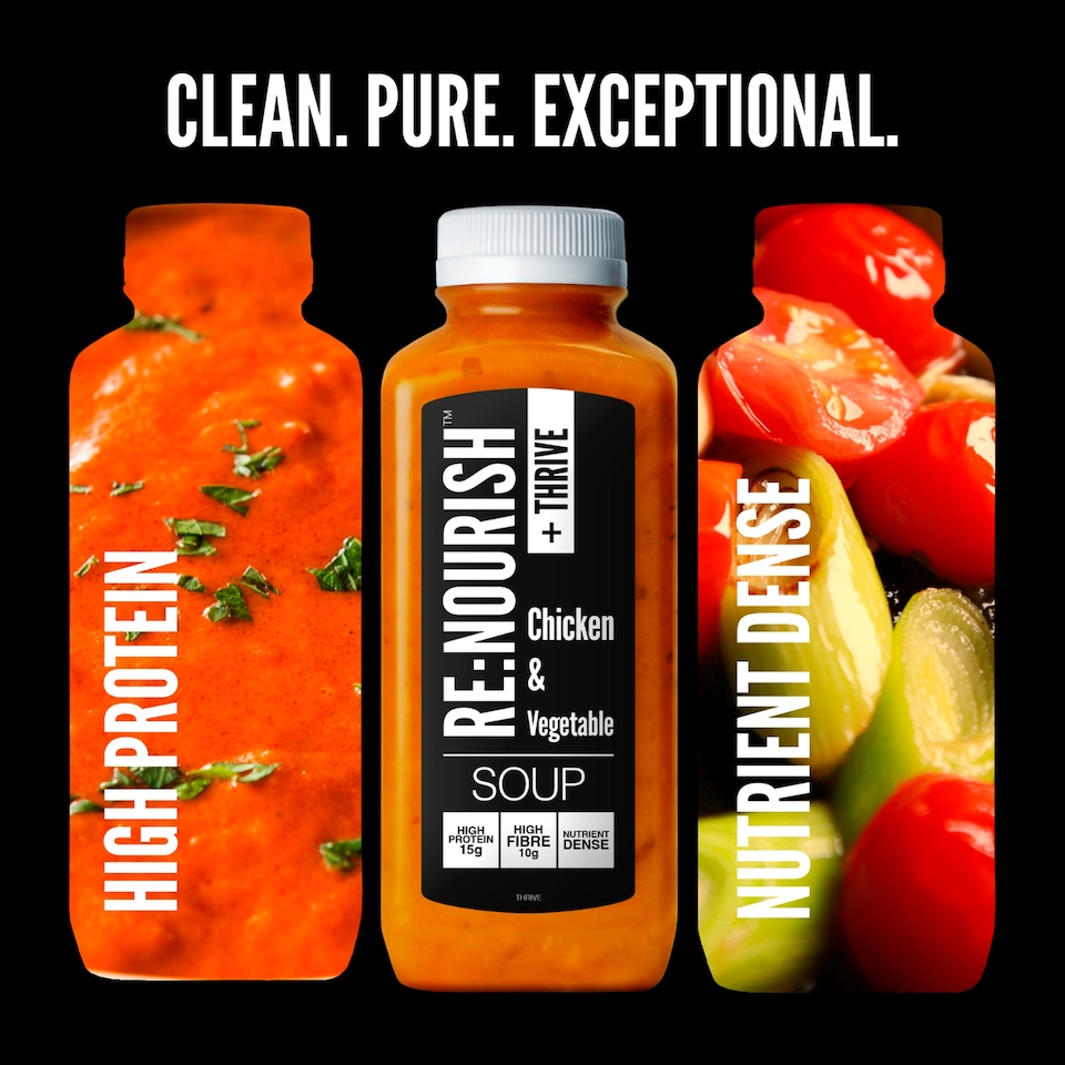 image 1 of RENOURISH THRIVE Chicken and Vegetable Soup  500g