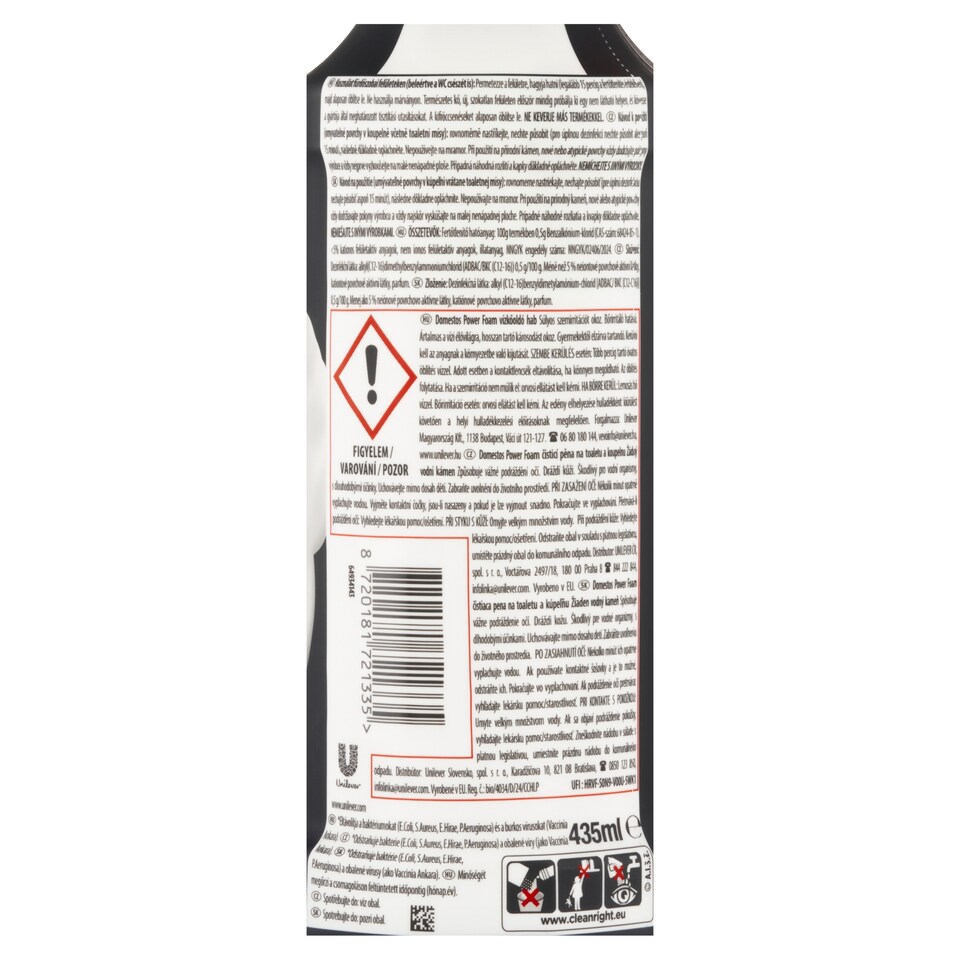 Obrázek 1 pro produkt Domestos Power Foam žádný vodní kámen 435ml