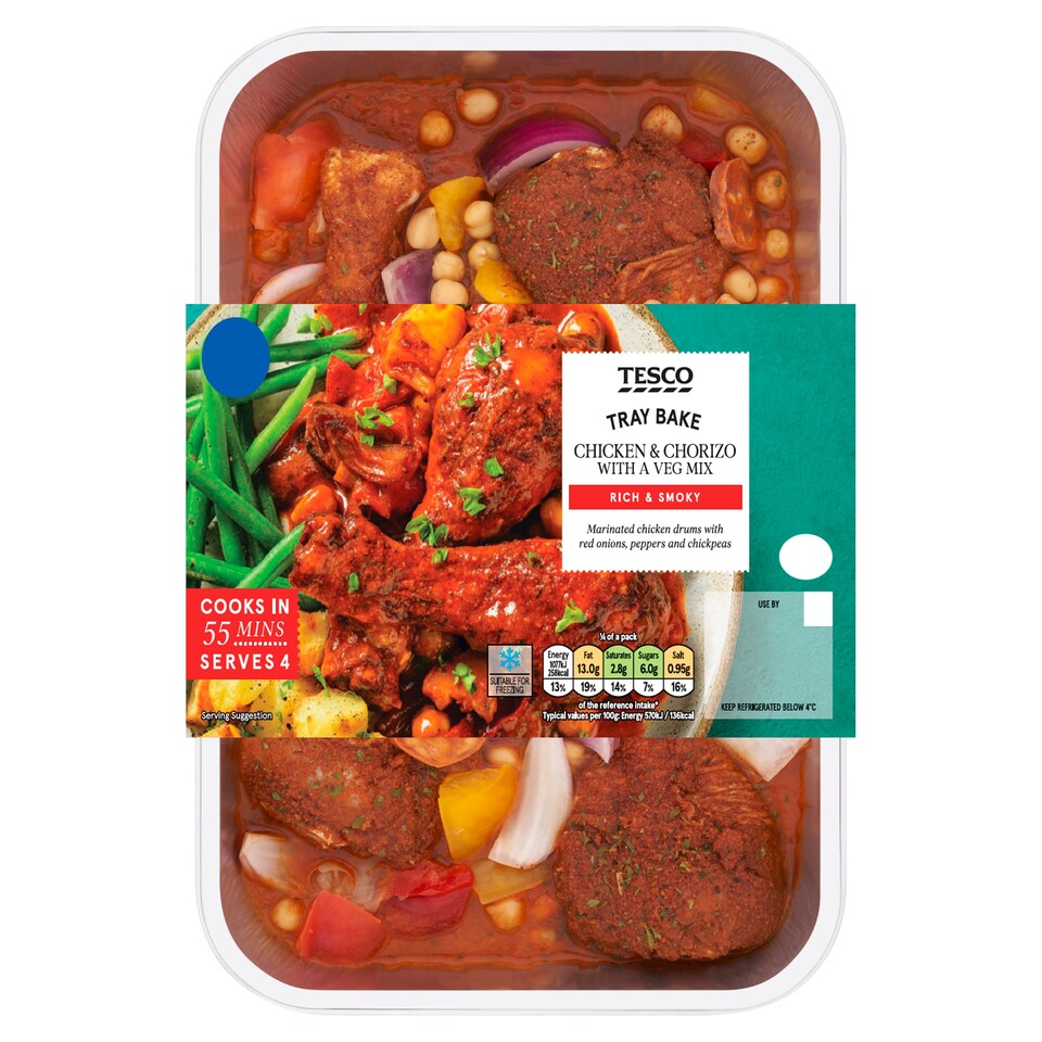 Tesco Chicken & Chorizo With Vegetable Mix 1.04Kg