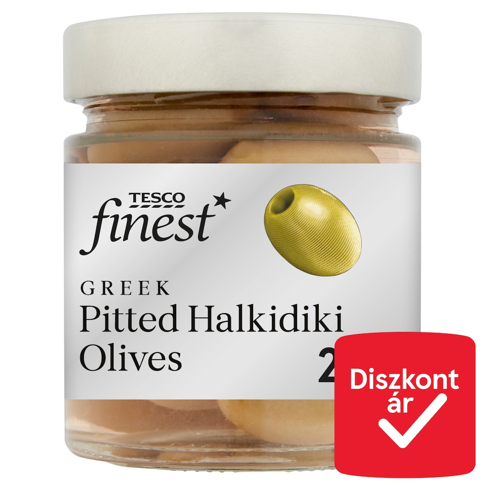 Tesco Finest Seeded Halkidiki Olives 210 g