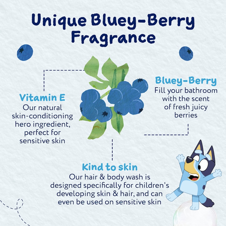 image 1 of Childs Farm and Bluey, Hair & Body Wash, Bluey-Berry 250ml