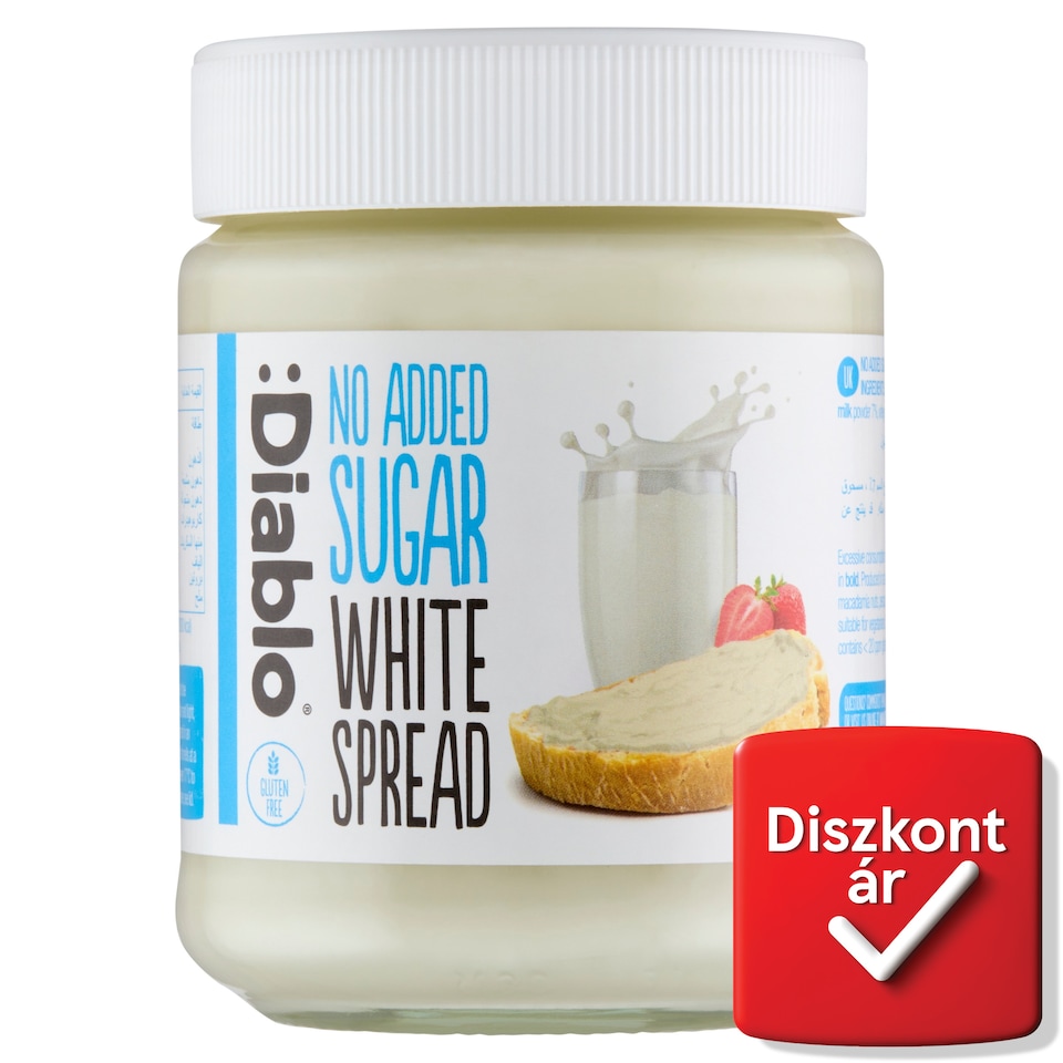 Diablo fehér tejes krém hozzáadott cukor nélkül, édesítőszerrel 350 g