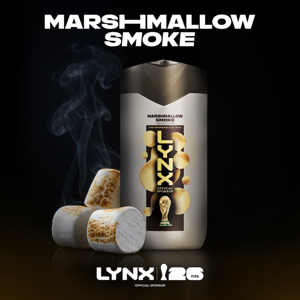 image 1 of Lynx Fine Fragrance Marshmallow Smoke Premium Shower Gel Body Wash for Men 400ml